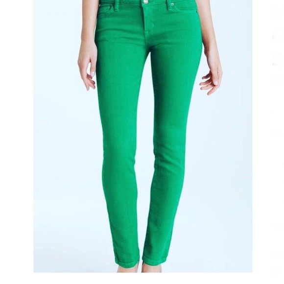 bright green skinny jeans